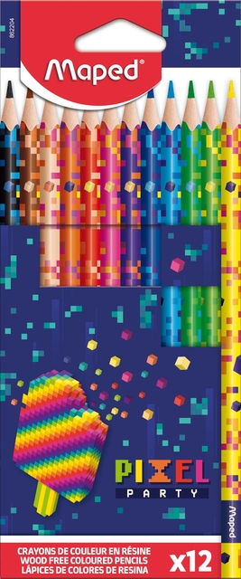 Kleurpotlood Maped Pixel Party set à 12 kleuren