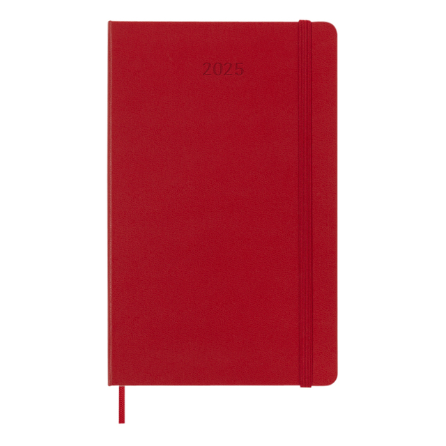 Agenda 2025 Moleskine 12 mois Planner Weekly 7j/1p Large rigide rouge écarlate