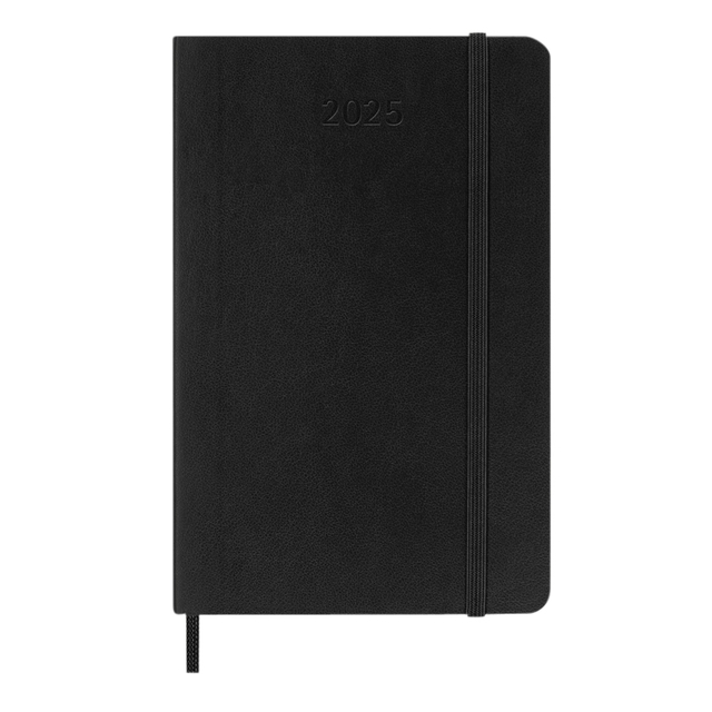 Agenda 2025 Moleskine 12 mois Planner Weekly 7j/1p Pocket souple noir