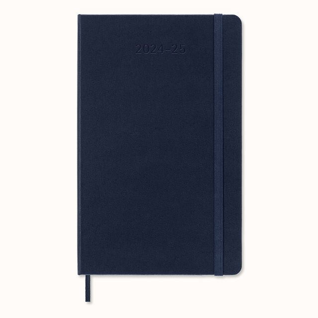 Agenda 2024/2025 Moleskine 18 mois Planner Weekly 7j/1p Large rigide bleu saphir