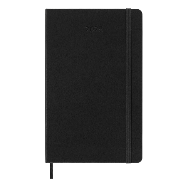 Agenda 2025 Moleskine 12 mois Planner Weekly 7j/1p Large rigide noir