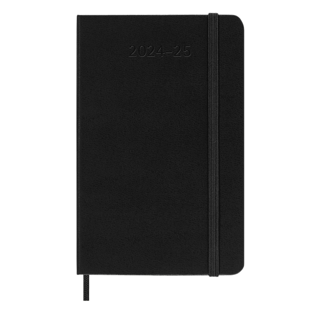 Agenda 2024/2025 Moleskine 18 mois Planner Weekly 7j/1p Pocket rigide noir