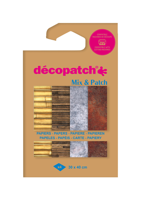 Hobbypapier Décopatch 30x40cm set à 4 vel thema Materials