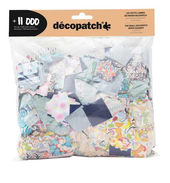 Hobbypapier Décopatch 3x3cm set à 11.000 stuks assorti