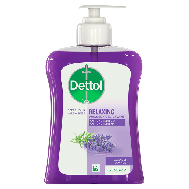 Savon mains Dettol Relaxing Lavande antibactérien 250ml