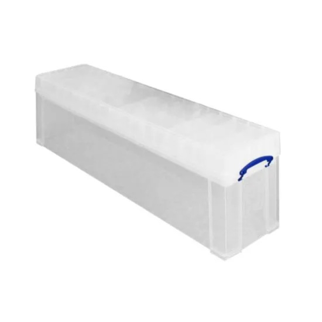 Boîte de rangement Really Useful 77L 1201x270x255mm transparent blanc