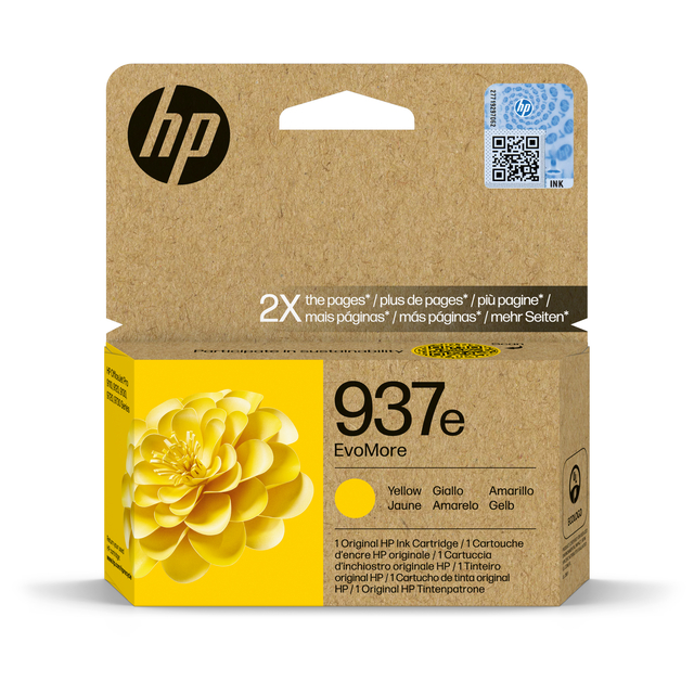 Cartouche d'encre HP 4S6W8NE 937E Evomore jaune