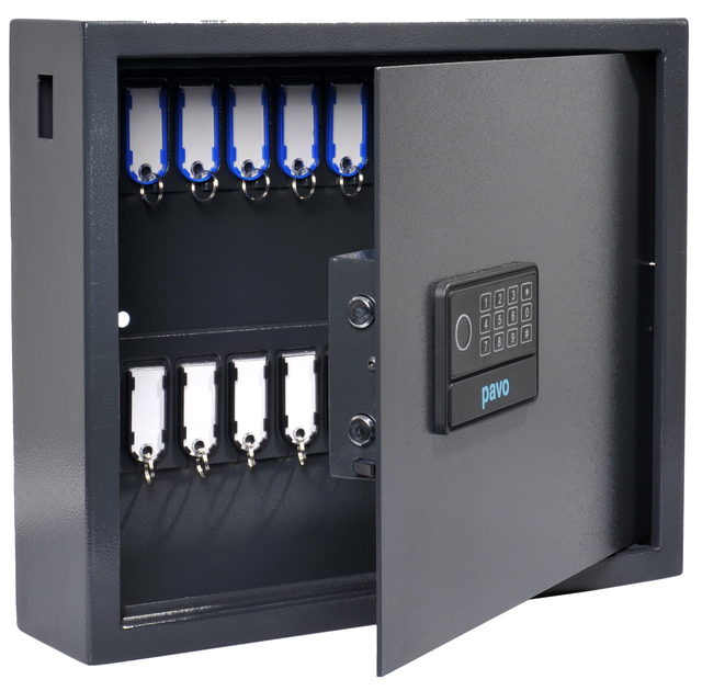Armoire à clés Pavo High Security Magnettag à empreinte digitale 20 crochets 350x410x100mm