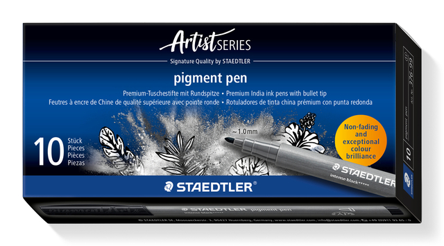 Fijnschrijver Staedtler PigmentArts Intens zwart