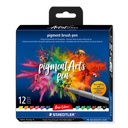 Brushpen Staedtler PigmentArts set à 12 kleuren