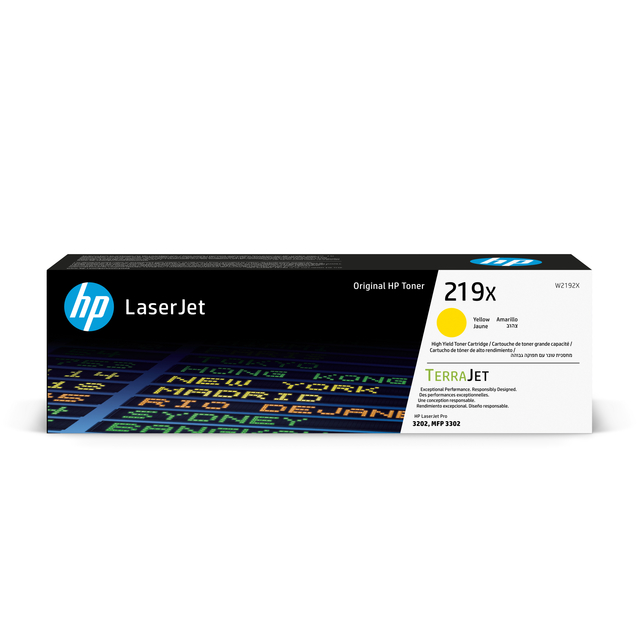 Cartouche toner HP W2192X 219X jaune