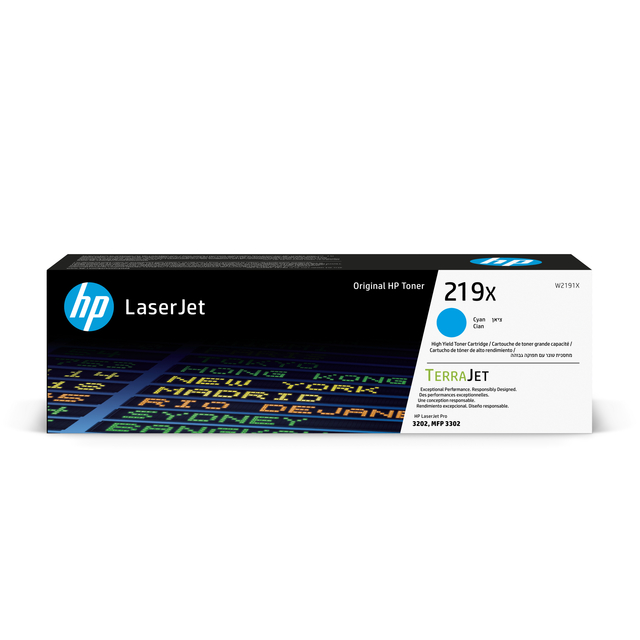 Cartouche toner HP W2191X 219X bleu