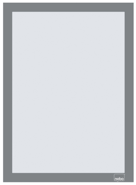 Porte-affiche Nobo magnétique autocollant A4 argent 2 pièces