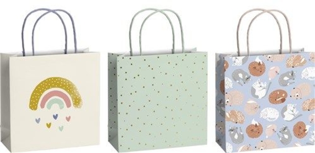 Sac cadeau Stewo Baby 20x20x8cm set 3 motifs