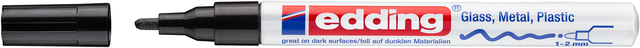 Paintmarker edding 751 op oliebasis 1-2mm creatief zwart