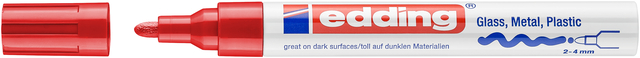 Marqueur peinture edding 750 à base d'huile ogive 2-4mm créatif rouge