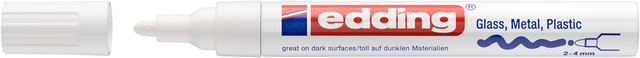 Marqueur peinture edding 750 à base d'huile ogive 2-4mm créatif blanc