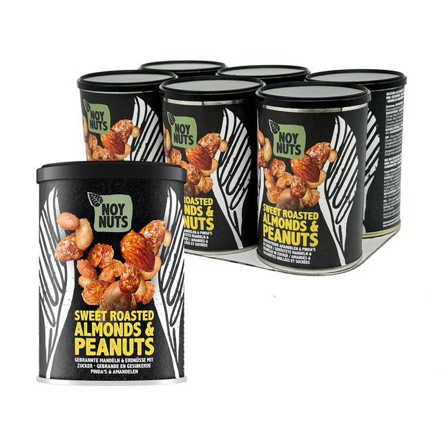 Cacahuètes NoyNuts sucrées et grillées avec des amandes boîte 135g