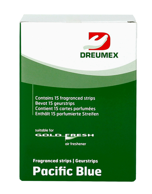 Luchtverfrisser Dreumex Gold Fresh Pacific Blue 15 strips