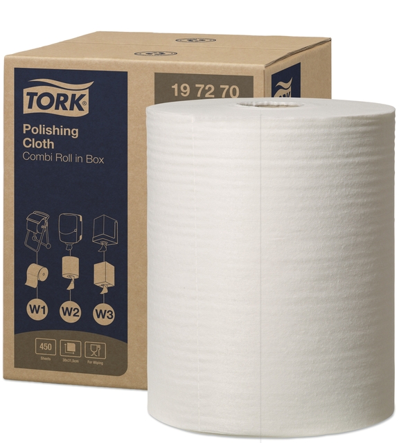 Chiffon de polissage Tork polishing combi 197270 W1/2/3 non tissé 450 feuilles