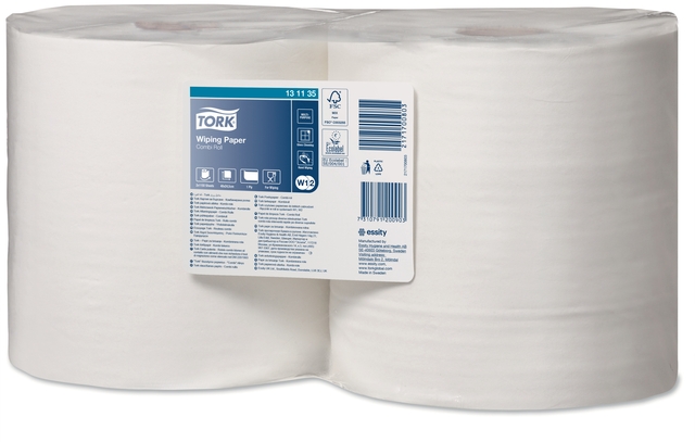 Papier d'essuyage Tork Wiping Advanced Combi W1/2 131135 1 ép 460m blanc