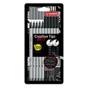 Creative Tips STABILO Arty assorti tips zwart en grijs 10 stuks
