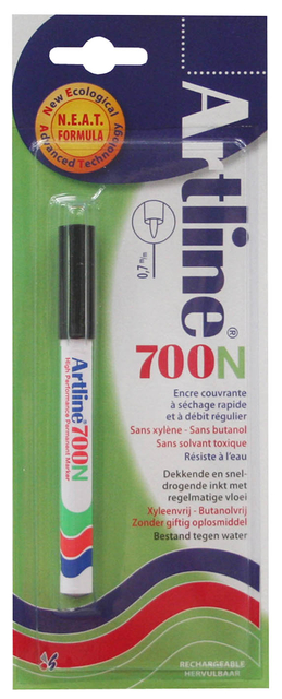 Marqueur Artline 700 ogive 0,7mm noir blister 1 pièce