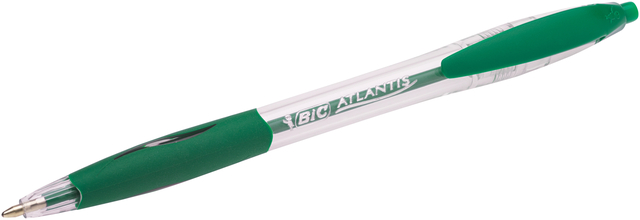 Balpen Bic Atlantis classic grip clic medium groen