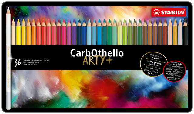 Crayon craie pastel STABILO CarbOthello assorti boîte 36 pièces