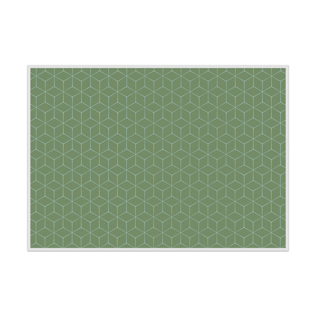 Placemat IEZZY hexagon groen 6 stuks