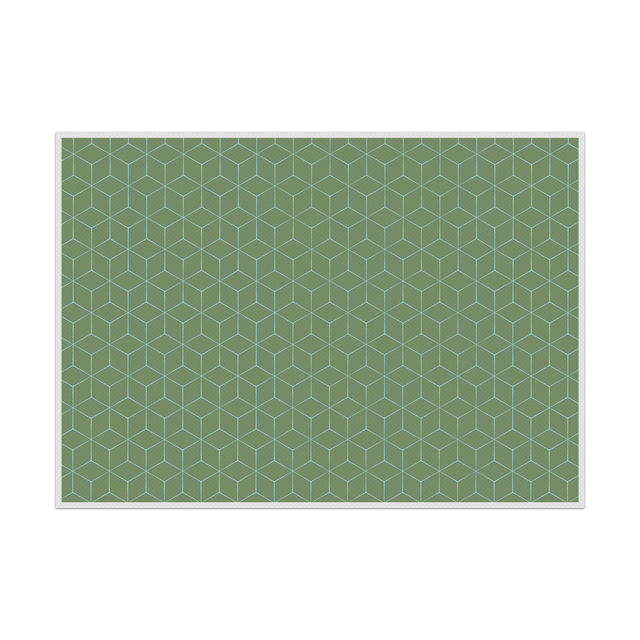 Set de table IEZZY Hexagone vert 6 pièces