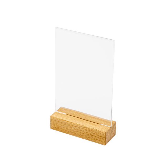 Porte-menu de table IEZZY A6 socle bois