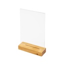 Porte-menu de table IEZZY A5 socle bois