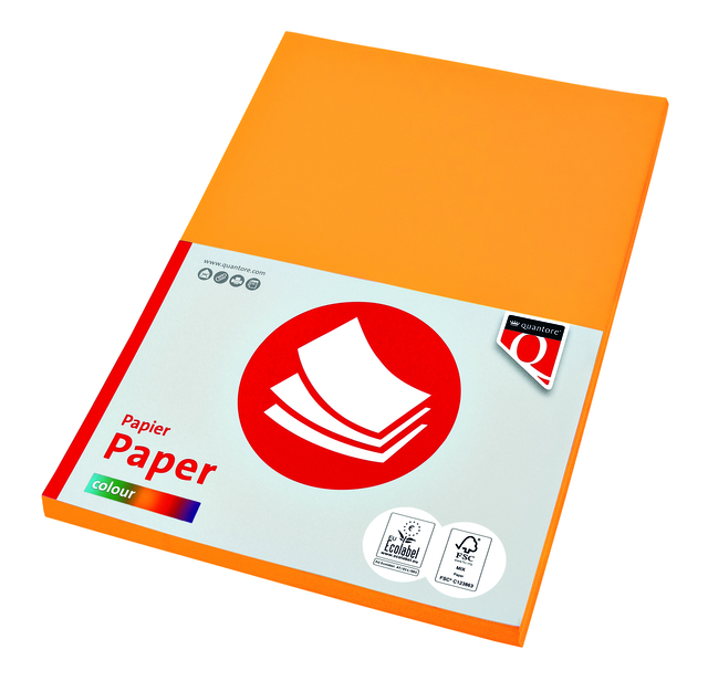 Papier copieur Quantore Colour A4 160g jaune profond 50 feuilles