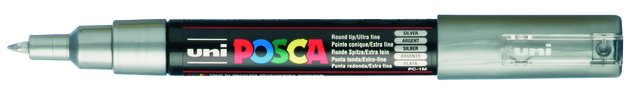 Paintmarker Uni POSCA PC1MC extra fijn zilver