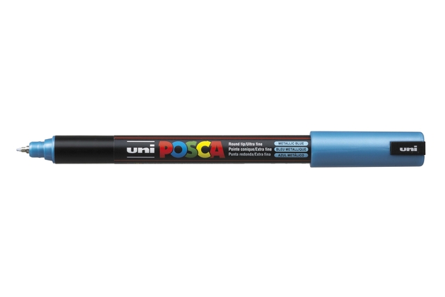 Verfstift Posca PC1MR extra fijn metallic blauw