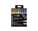 Marqueur peinture Posca PC3M Fin couleurs pastel set 8 pièces