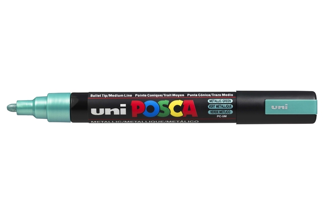 Paintmarker Uni POSCA PC5M medium metallic groen