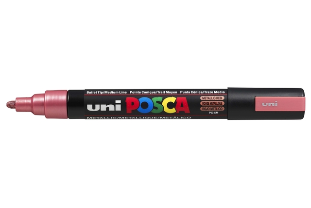 Paintmarker Uni POSCA PC5M medium metallic rood