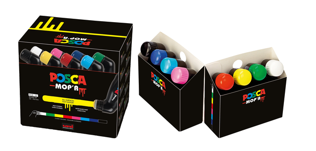 Marqueur peinture Posca PCM22 MOP'R assorti set 8 pièces