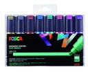 Marqueur peinture Posca PC8K Large biseau assorti métal set 8 pièces