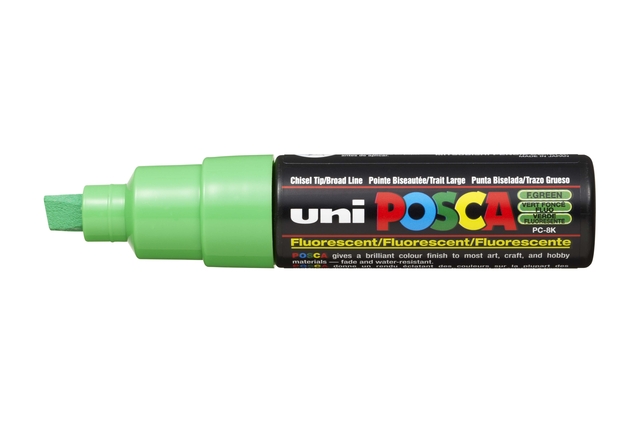 Paintmarker Uni POSCA PC8K breed schuin fluor groen