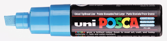 Marqueur peinture Posca PC8K Large biseau bleu clair