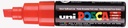 Paintmarker Uni POSCA PC8K breed schuin rood