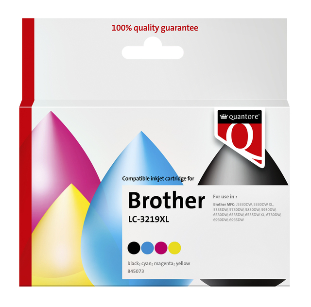 Cartouche d'encre Quantore alternative pour Brother LC-3219XL noir + 3 couleurs