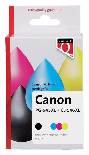 Cartouche d'encre Quantore alternative pour Canon PG-545XL CL-546XL noir=3  couleurs