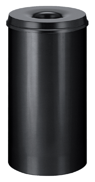 Papierbak met vlamdover Vepabins 50 liter 335mm zwart