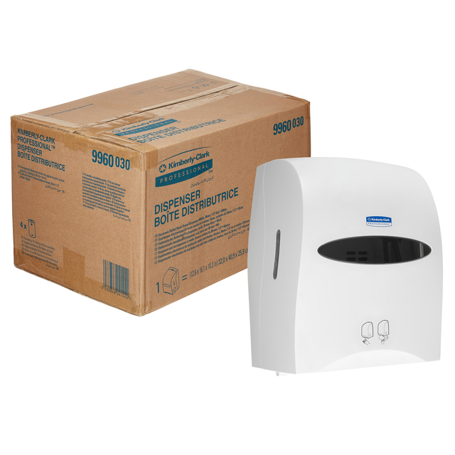 Distributeur essuie-mains Kimberly Clark 9960 avec capteur blanc