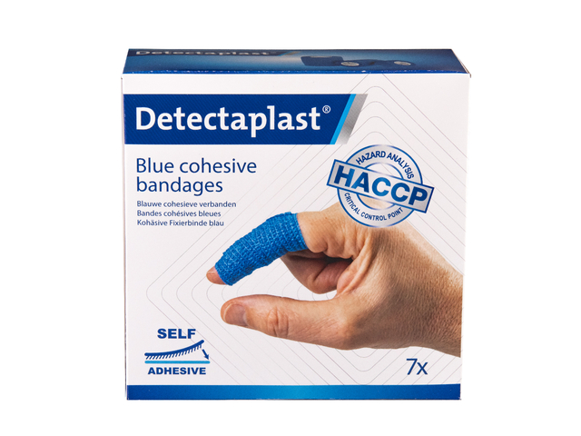 Cohesief verband blauw Detectaplast assorti 7 stuks