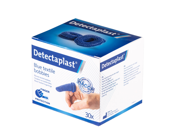 Doigtiers Detectaplast textile bleu 30 pièces